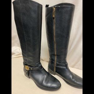 Tory Burch black boots with zipper size 8 medium